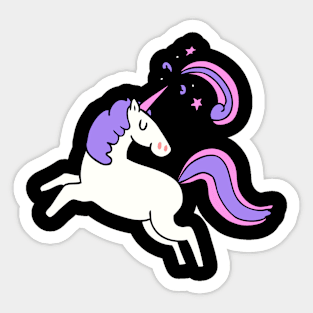 Happy Unicorn Colorful Sticker